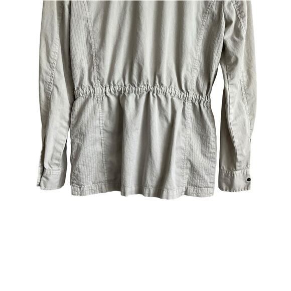 Lily Aldridge Women Jacket S Beige Adjustable Waist Lightweight Utility Gorpcore - Picture 6 of 14